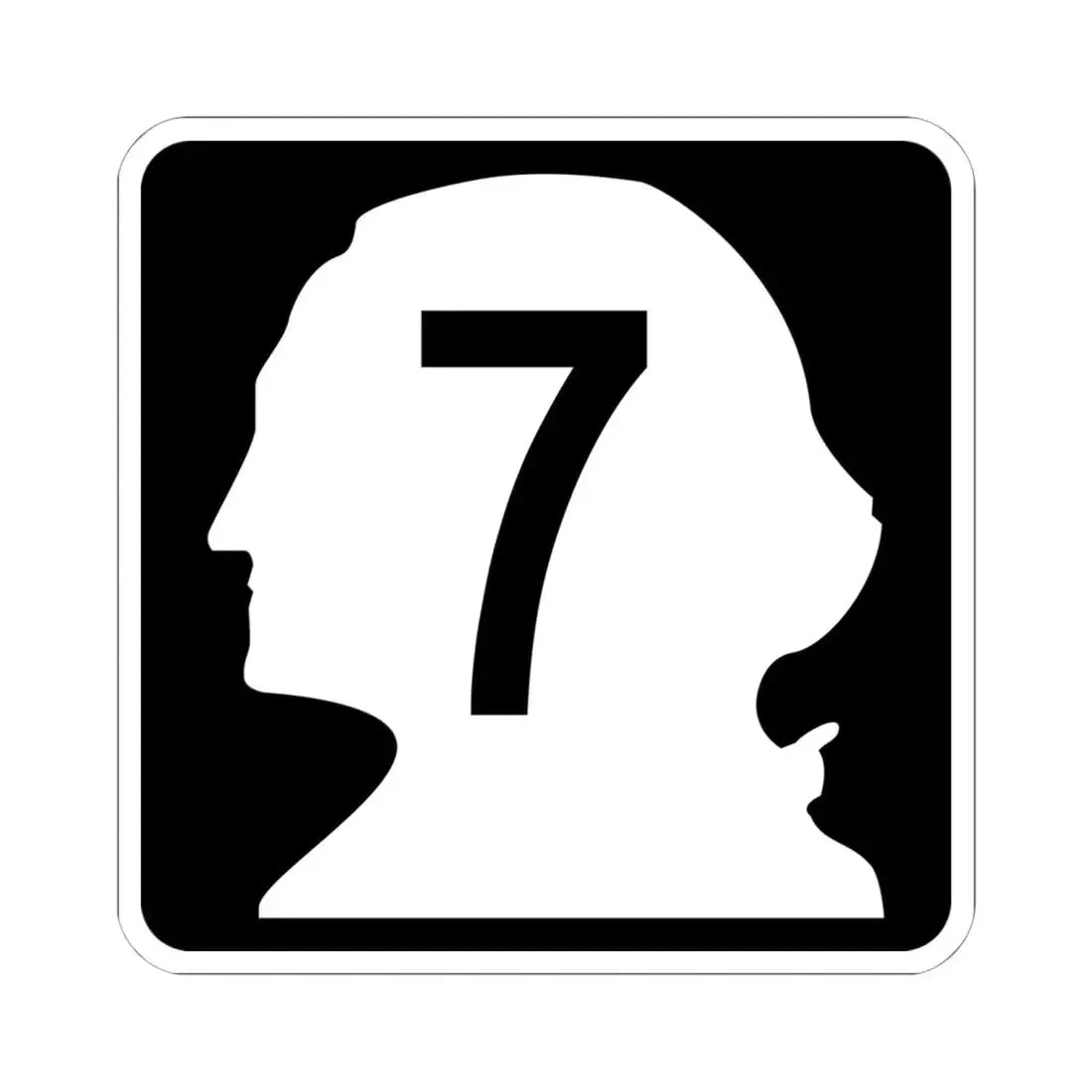 WA-7 (Washington) (Road Sign) STICKER Vinyl Kiss-Cut Decal 6 Inch White - The Sticker Space