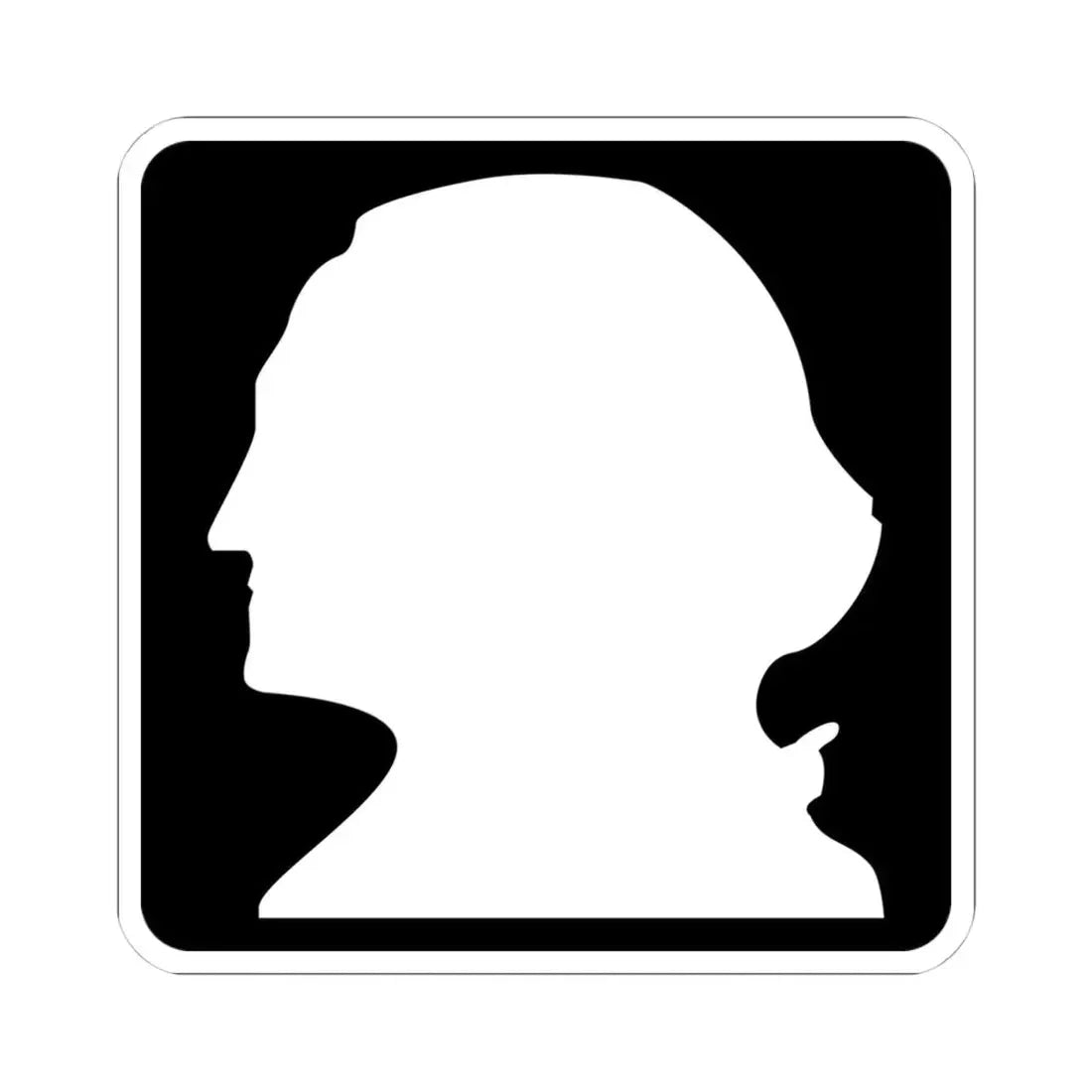 WA-blank (Washington) (Road Sign) STICKER Vinyl Kiss-Cut Decal 4 Inch White - The Sticker Space