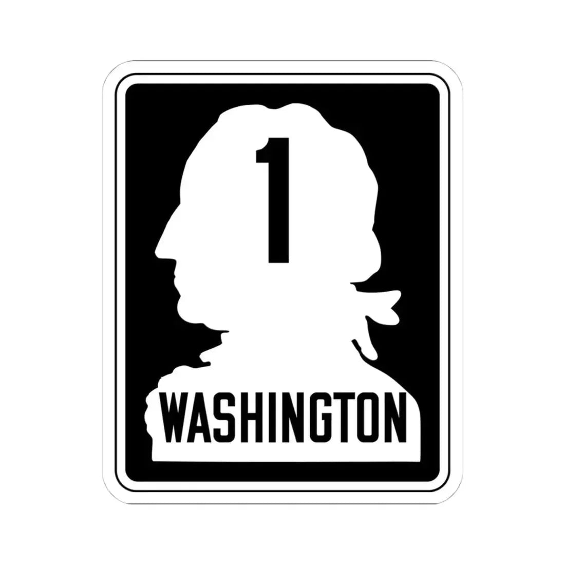 WA-PSH1 (Washington) (Road Sign) STICKER Vinyl Kiss-Cut Decal 4 Inch White - The Sticker Space