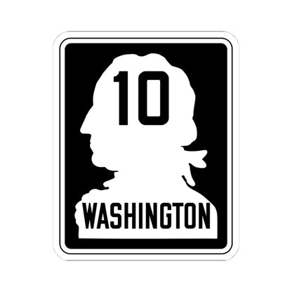 WA-PSH10 (Washington) (Road Sign) STICKER Vinyl Kiss-Cut Decal 4 Inch White - The Sticker Space
