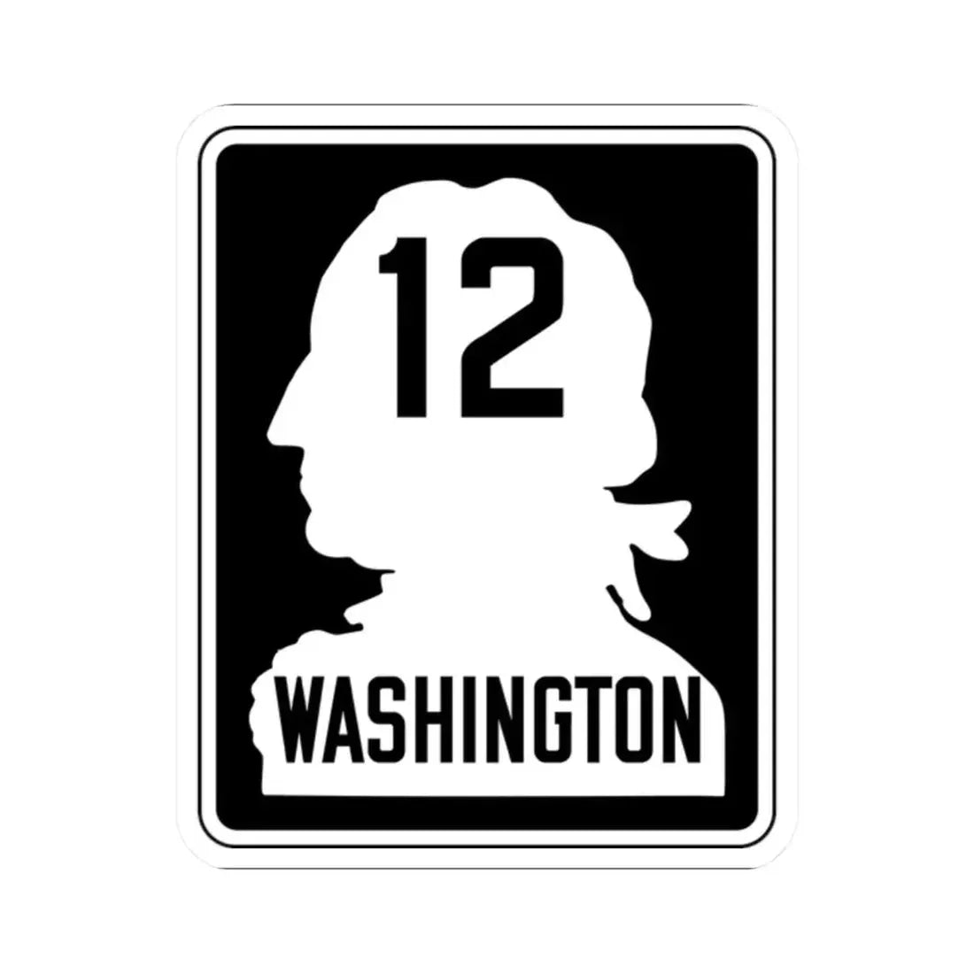 WA-PSH12 (Washington) (Road Sign) STICKER Vinyl Kiss-Cut Decal 2 Inch White - The Sticker Space