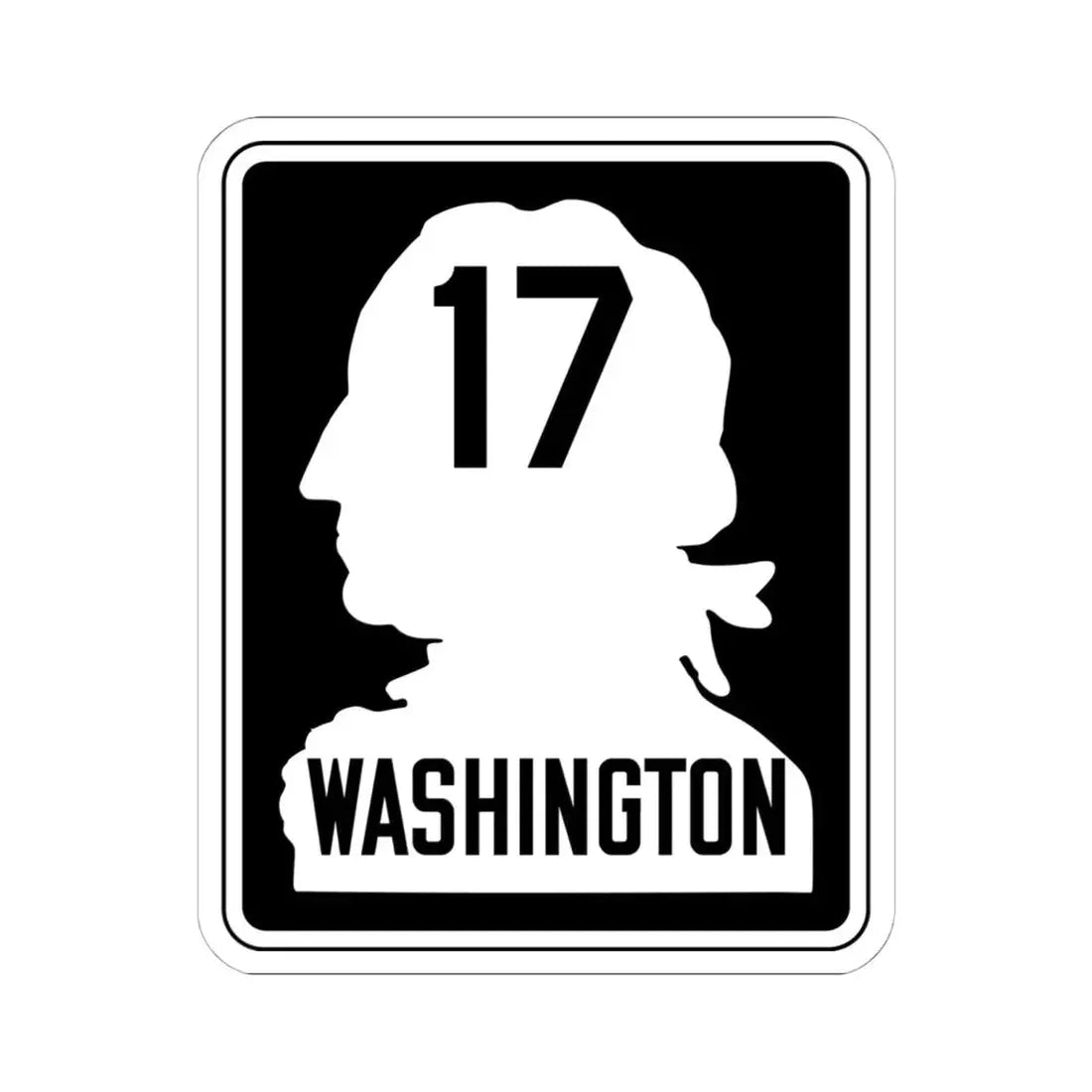 WA-PSH17 (Washington) (Road Sign) STICKER Vinyl Kiss-Cut Decal 6 Inch White - The Sticker Space