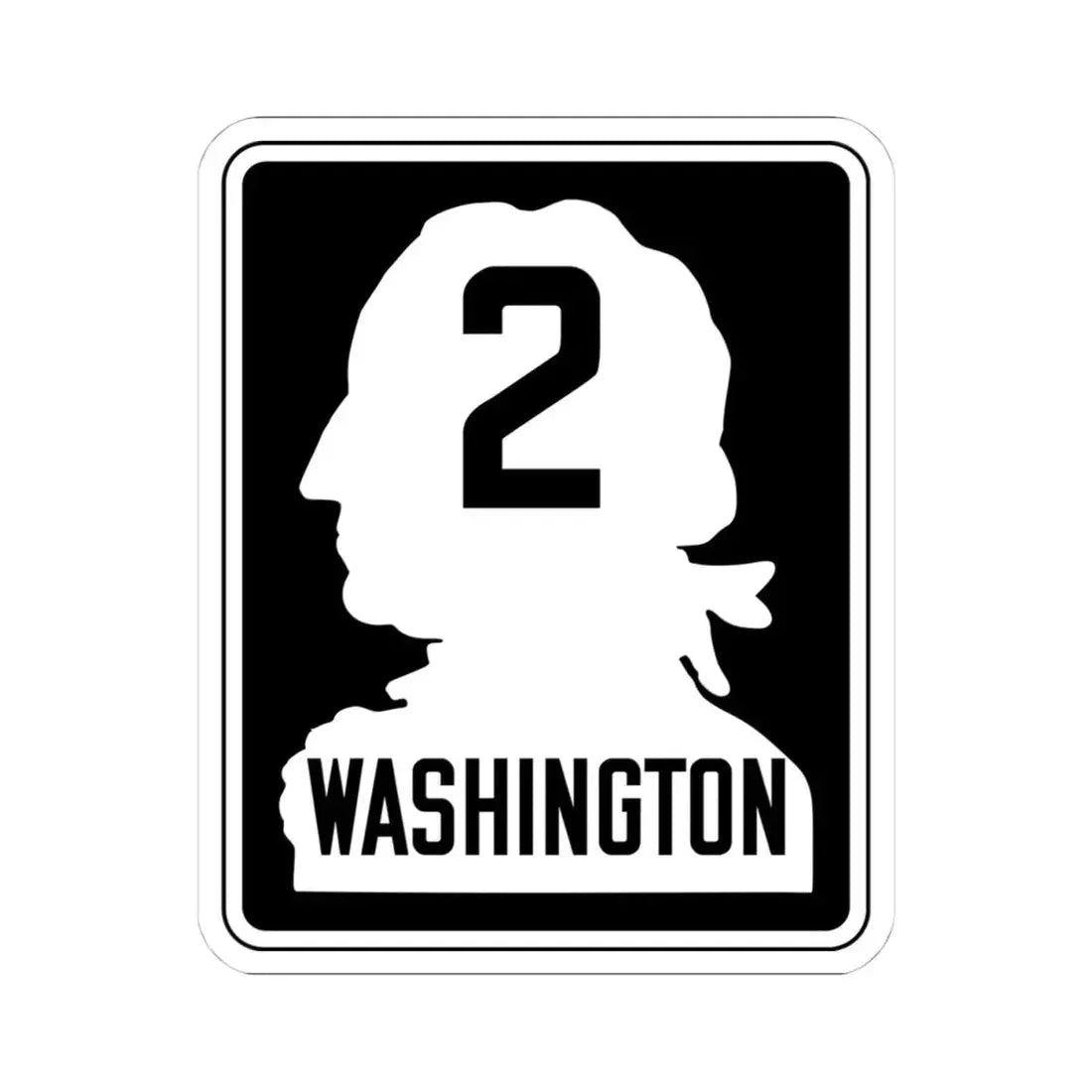 WA-PSH2 (Washington) (Road Sign) STICKER Vinyl Kiss-Cut Decal 4 Inch White - The Sticker Space