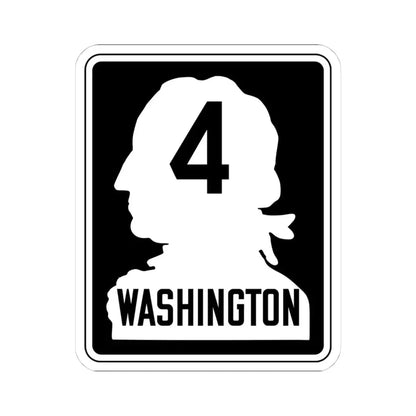 WA-PSH4 (Washington) (Road Sign) STICKER Vinyl Kiss-Cut Decal 4 Inch White - The Sticker Space
