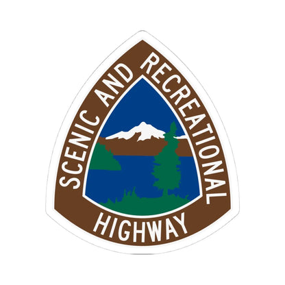 WA Scenic and Recreational Highway (Washington) (Road Sign) STICKER Vinyl Kiss-Cut Decal 4 Inch White - The Sticker Space