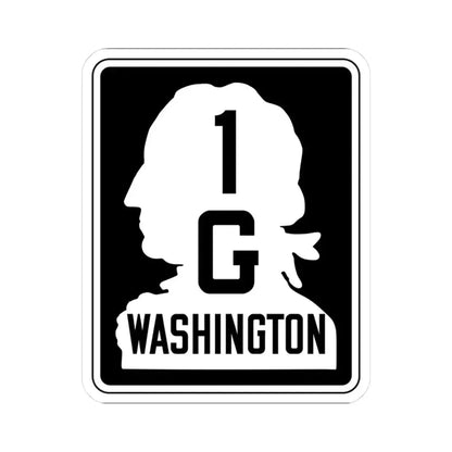 WA-SSH1-G (Washington) (Road Sign) STICKER Vinyl Kiss-Cut Decal 3 Inch White - The Sticker Space