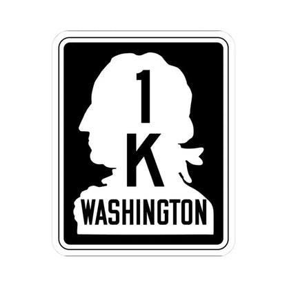 WA-SSH1-K (Washington) (Road Sign) STICKER Vinyl Kiss-Cut Decal 3 Inch White - The Sticker Space