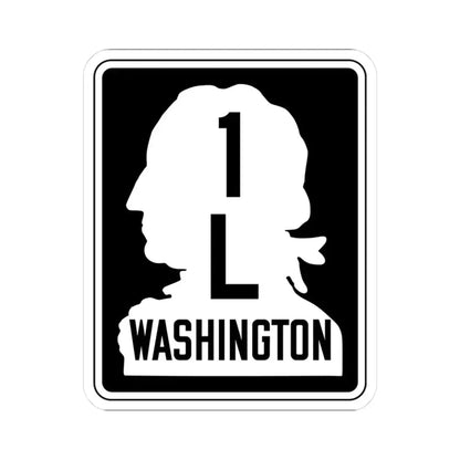 WA-SSH1-L (Washington) (Road Sign) STICKER Vinyl Kiss-Cut Decal 3 Inch White - The Sticker Space