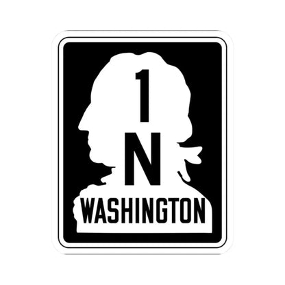 WA-SSH1-N (Washington) (Road Sign) STICKER Vinyl Kiss-Cut Decal 2 Inch White - The Sticker Space