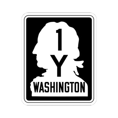 WA-SSH1-Y (Washington) (Road Sign) STICKER Vinyl Kiss-Cut Decal 4 Inch White - The Sticker Space
