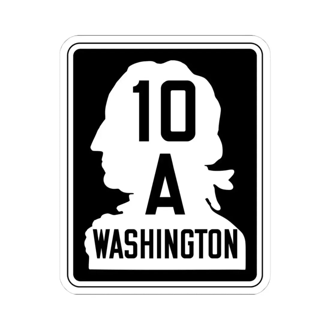 WA-SSH10-A (Washington) (Road Sign) STICKER Vinyl Kiss-Cut Decal 4 Inch White - The Sticker Space