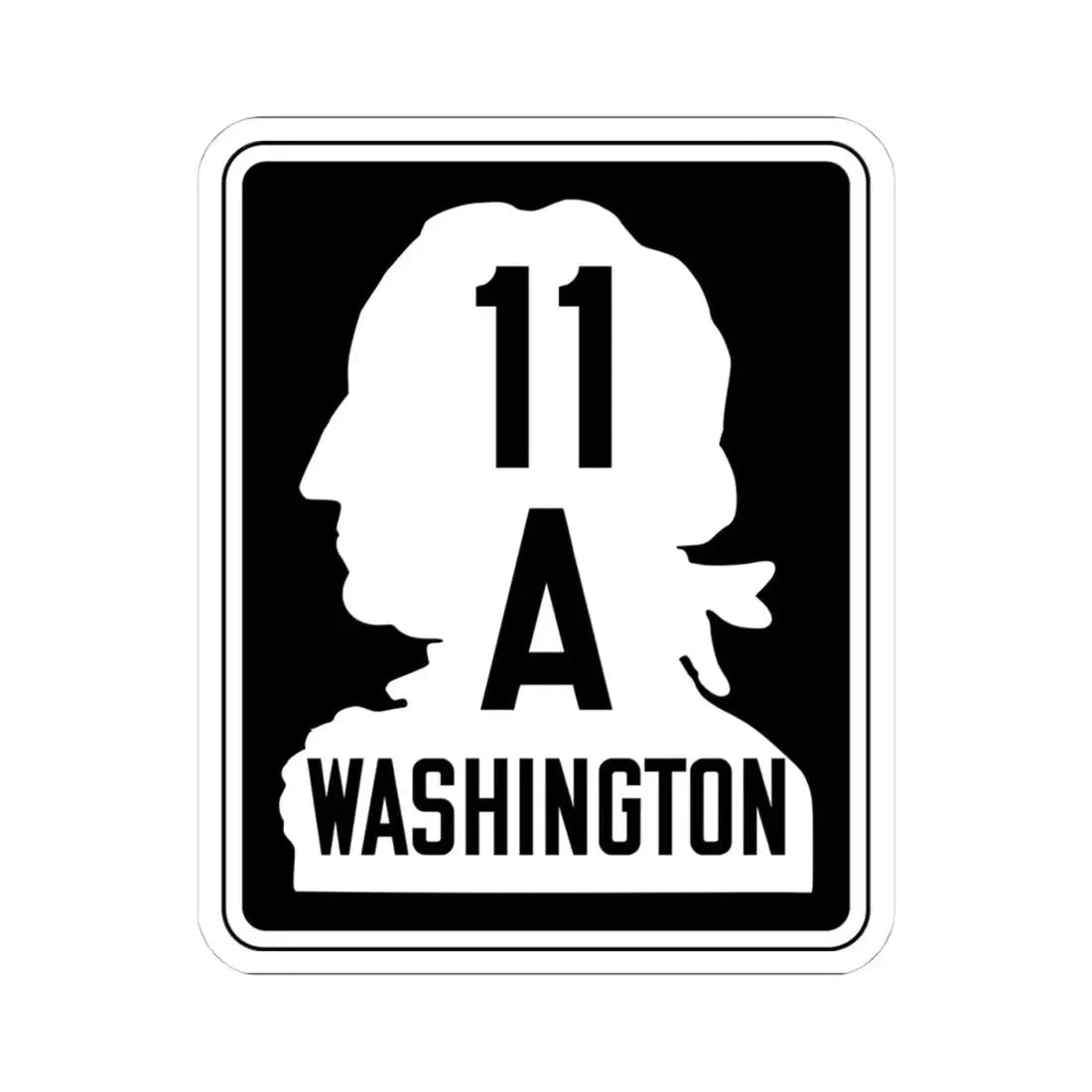 WA-SSH11-A (Washington) (Road Sign) STICKER Vinyl Kiss-Cut Decal 4 Inch White - The Sticker Space