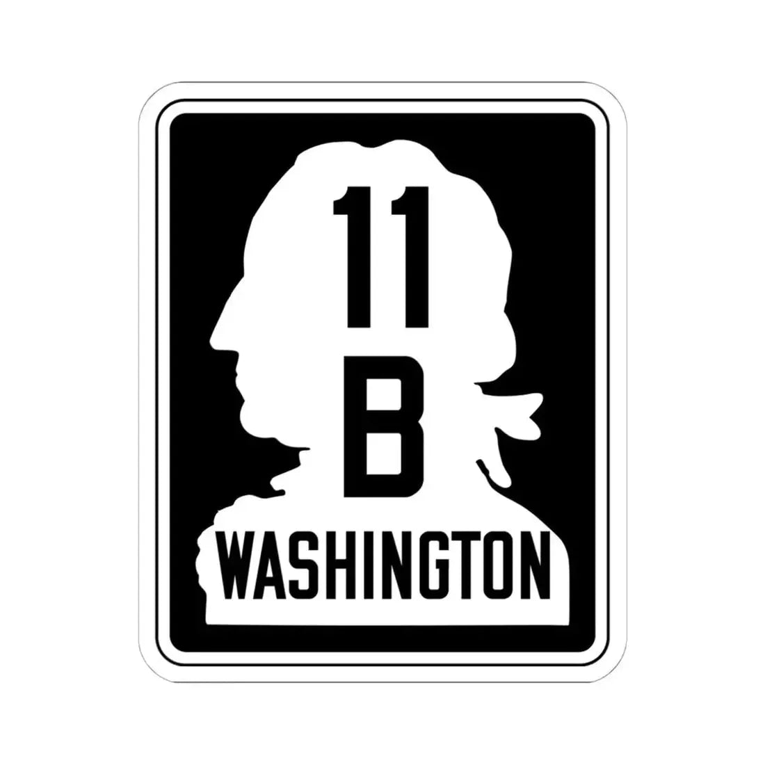 WA-SSH11-B (Washington) (Road Sign) STICKER Vinyl Kiss-Cut Decal 6 Inch White - The Sticker Space