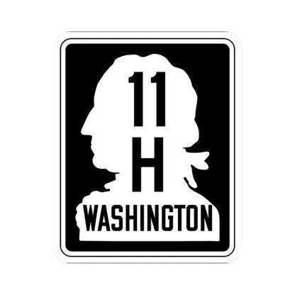 WA-SSH11-H (Washington) (Road Sign) STICKER Vinyl Kiss-Cut Decal 2 Inch White - The Sticker Space