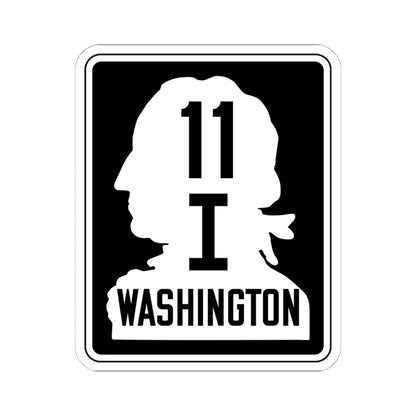 WA-SSH11-I (Washington) (Road Sign) STICKER Vinyl Kiss-Cut Decal 6 Inch White - The Sticker Space