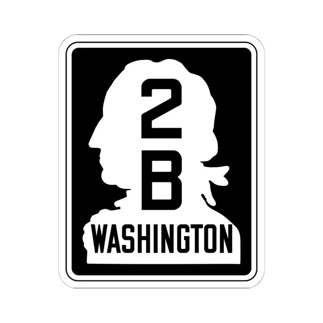 WA-SSH2-B (Washington) (Road Sign) STICKER Vinyl Kiss-Cut Decal 6 Inch White - The Sticker Space