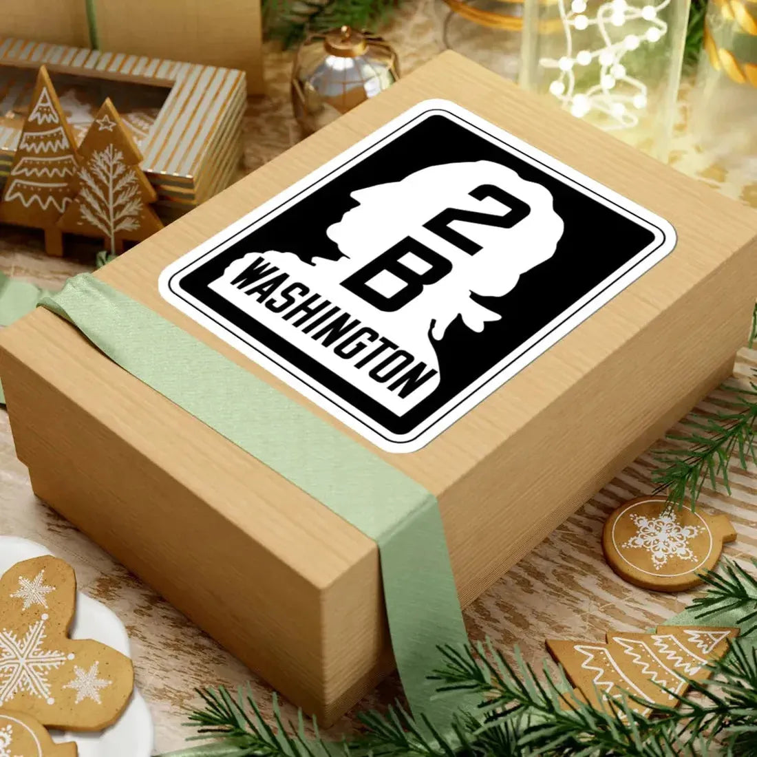 WA-SSH2-B (Washington) (Road Sign) STICKER Vinyl Kiss-Cut Decal - The Sticker Space