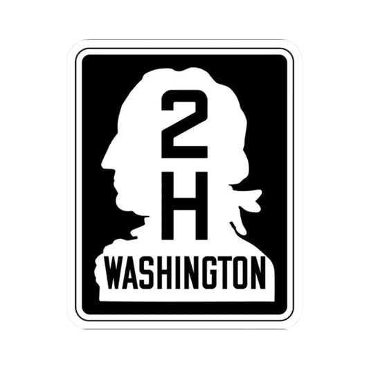 WA-SSH2-H (Washington) (Road Sign) STICKER Vinyl Kiss-Cut Decal 2 Inch White - The Sticker Space