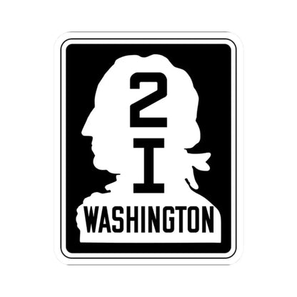 WA-SSH2-I (Washington) (Road Sign) STICKER Vinyl Kiss-Cut Decal 2 Inch White - The Sticker Space