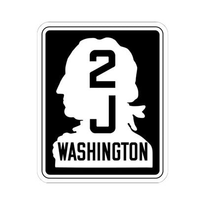 WA-SSH2-J (Washington) (Road Sign) STICKER Vinyl Kiss-Cut Decal 6 Inch White - The Sticker Space