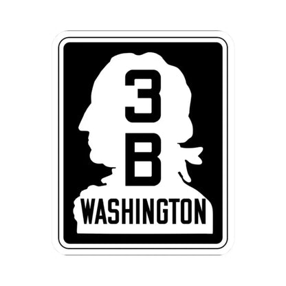 WA-SSH3-B (Washington) (Road Sign) STICKER Vinyl Kiss-Cut Decal 2 Inch White - The Sticker Space