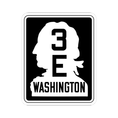 WA-SSH3-E (Washington) (Road Sign) STICKER Vinyl Kiss-Cut Decal 3 Inch White - The Sticker Space