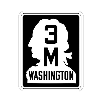 WA-SSH3-M (Washington) (Road Sign) STICKER Vinyl Kiss-Cut Decal 6 Inch White - The Sticker Space