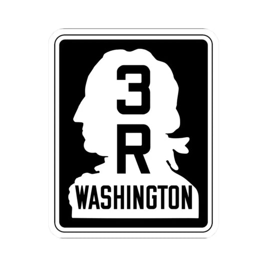 WA-SSH3-R (Washington) (Road Sign) STICKER Vinyl Kiss-Cut Decal 2 Inch White - The Sticker Space