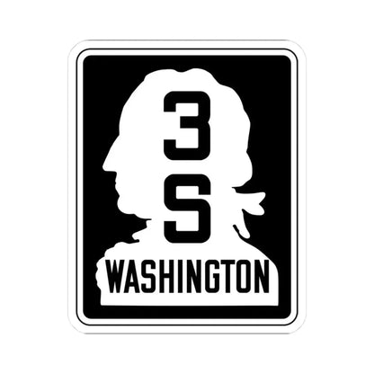 WA-SSH3-S (Washington) (Road Sign) STICKER Vinyl Kiss-Cut Decal 3 Inch White - The Sticker Space