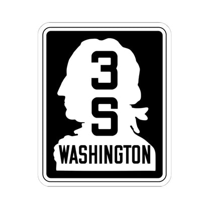 WA-SSH3-S (Washington) (Road Sign) STICKER Vinyl Kiss-Cut Decal 6 Inch White - The Sticker Space