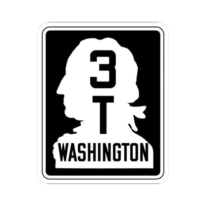 WA-SSH3-T (Washington) (Road Sign) STICKER Vinyl Kiss-Cut Decal 3 Inch White - The Sticker Space