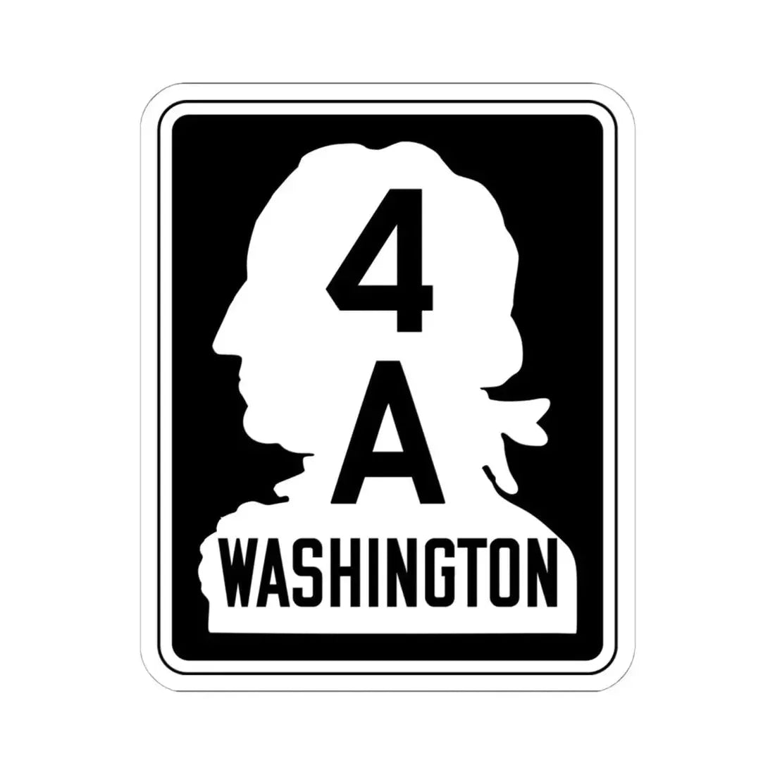 WA-SSH4-A (Washington) (Road Sign) STICKER Vinyl Kiss-Cut Decal 6 Inch White - The Sticker Space