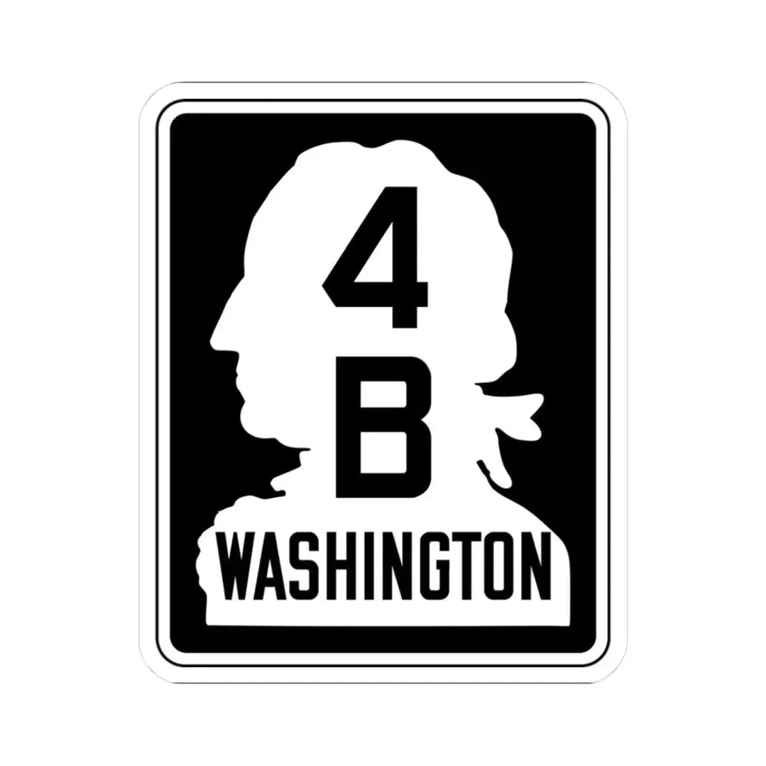 WA-SSH4-B (Washington) (Road Sign) STICKER Vinyl Kiss-Cut Decal 3 Inch White - The Sticker Space