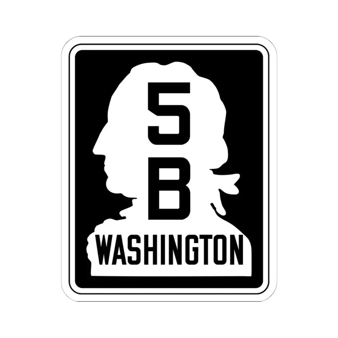 WA-SSH5-B (Washington) (Road Sign) STICKER Vinyl Kiss-Cut Decal 6 Inch White - The Sticker Space