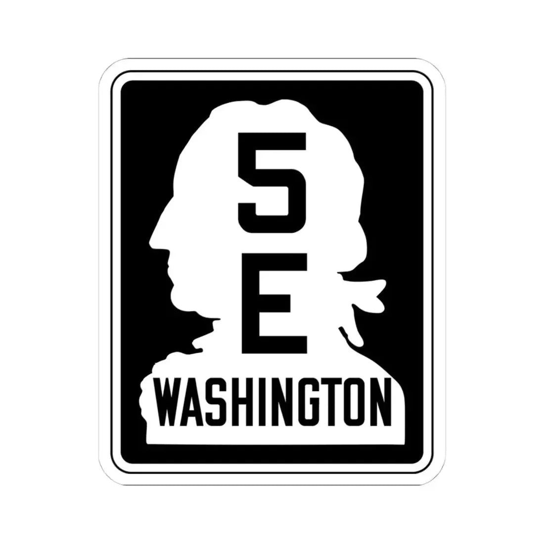 WA-SSH5-E (Washington) (Road Sign) STICKER Vinyl Kiss-Cut Decal 4 Inch White - The Sticker Space