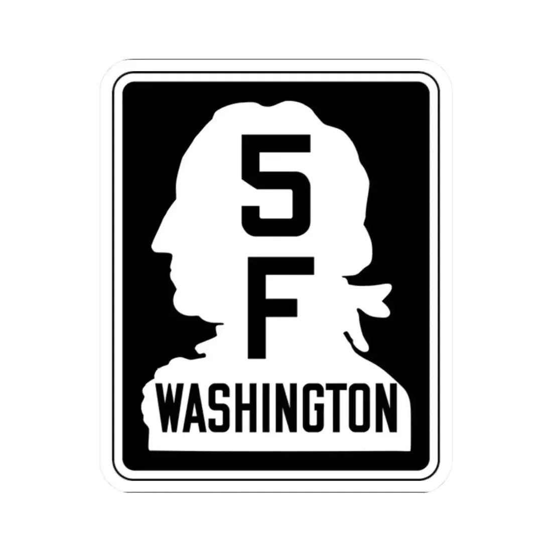 WA-SSH5-F (Washington) (Road Sign) STICKER Vinyl Kiss-Cut Decal 2 Inch White - The Sticker Space