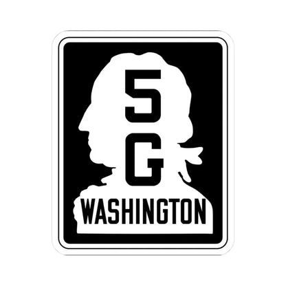 WA-SSH5-G (Washington) (Road Sign) STICKER Vinyl Kiss-Cut Decal 3 Inch White - The Sticker Space