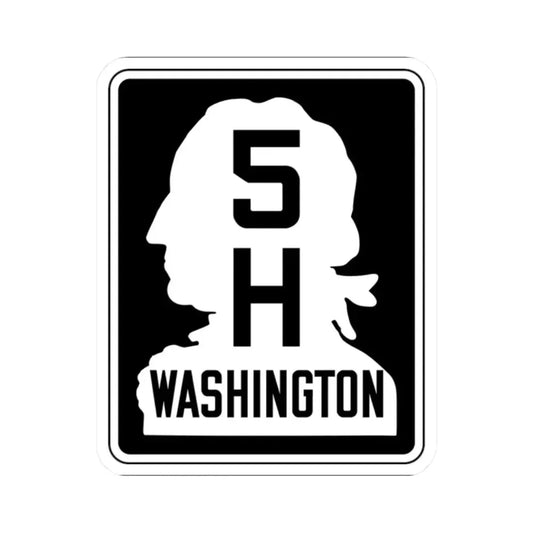 WA-SSH5-H (Washington) (Road Sign) STICKER Vinyl Kiss-Cut Decal 2 Inch White - The Sticker Space