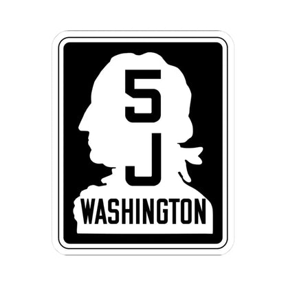 WA-SSH5-J (Washington) (Road Sign) STICKER Vinyl Kiss-Cut Decal 3 Inch White - The Sticker Space