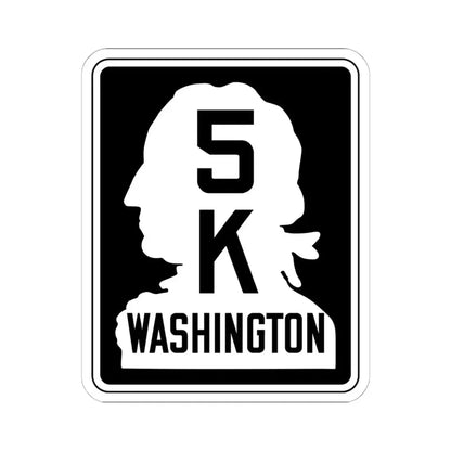 WA-SSH5-K (Washington) (Road Sign) STICKER Vinyl Kiss-Cut Decal 6 Inch White - The Sticker Space