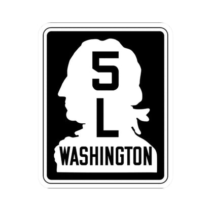 WA-SSH5-L (Washington) (Road Sign) STICKER Vinyl Kiss-Cut Decal 2 Inch White - The Sticker Space
