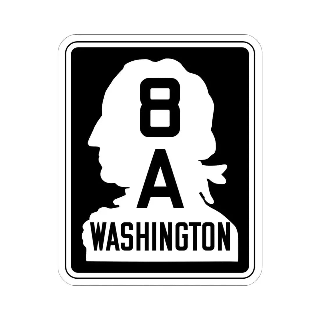 WA-SSH8-A (Washington) (Road Sign) STICKER Vinyl Kiss-Cut Decal 6 Inch White - The Sticker Space
