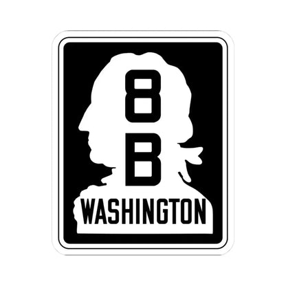 WA-SSH8-B (Washington) (Road Sign) STICKER Vinyl Kiss-Cut Decal 3 Inch White - The Sticker Space
