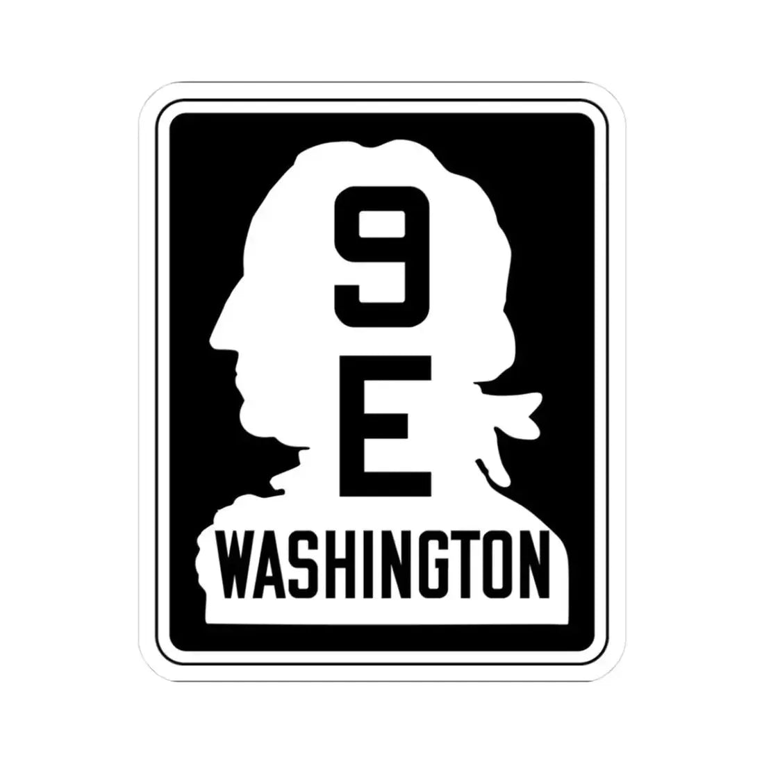WA-SSH9-E (Washington) (Road Sign) STICKER Vinyl Kiss-Cut Decal 3 Inch White - The Sticker Space