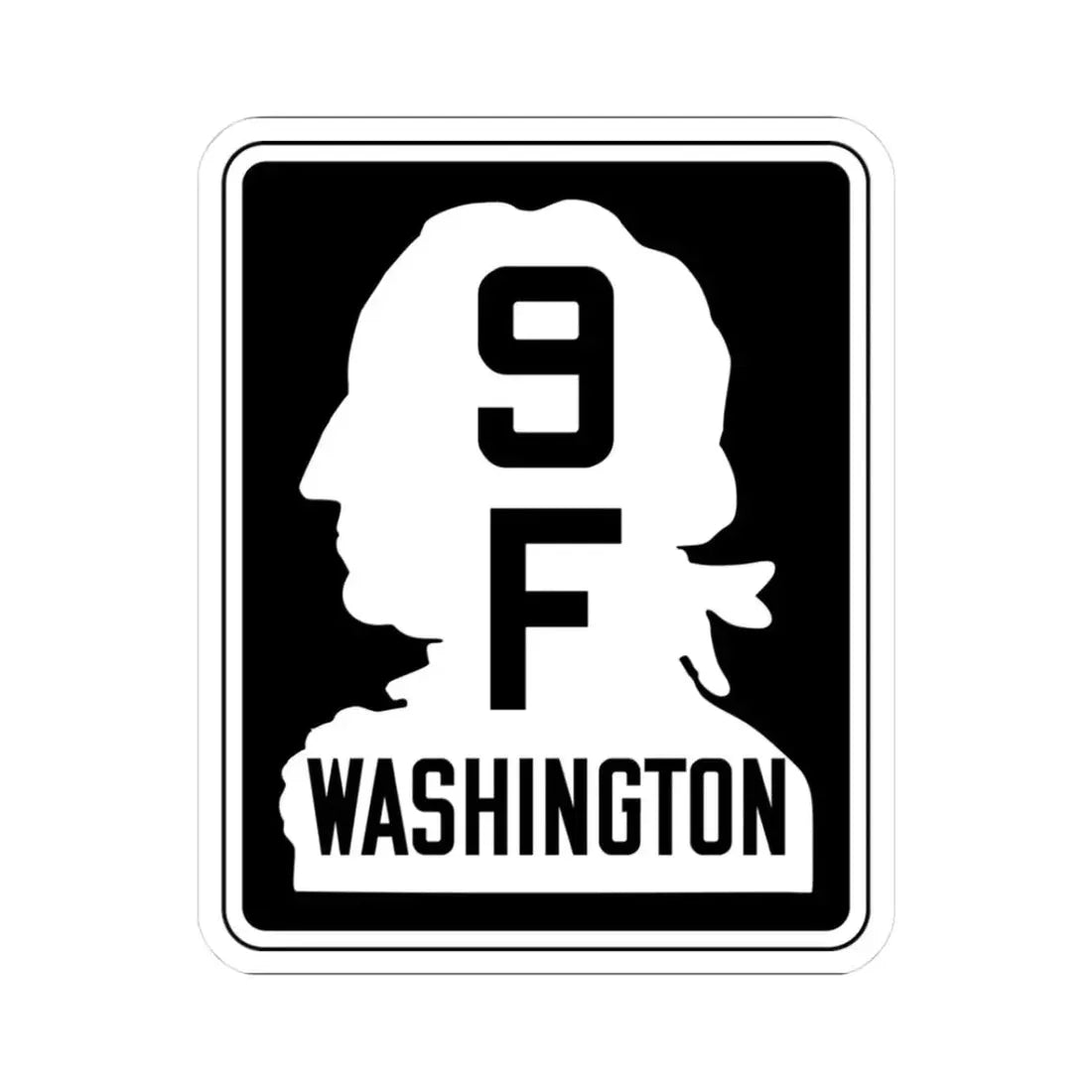 WA-SSH9-F (Washington) (Road Sign) STICKER Vinyl Kiss-Cut Decal 3 Inch White - The Sticker Space