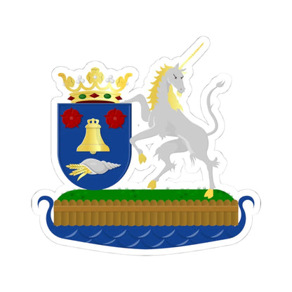 Waadhoeke wapen  foarstel 2016 (Netherlands) (Coat of Arms) STICKER Vinyl Kiss-Cut Decal 4 Inch White - The Sticker Space