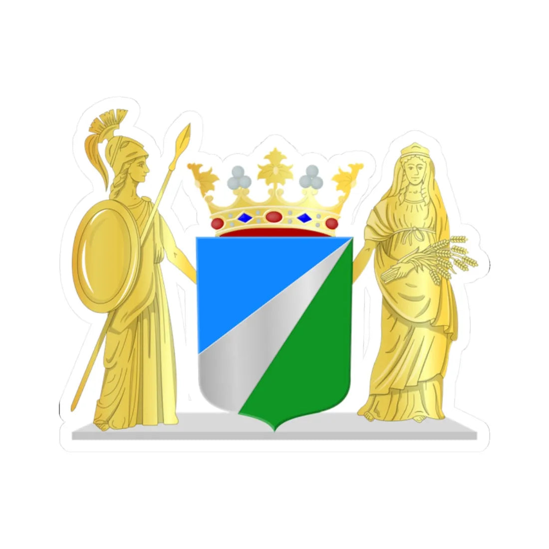 Waadhoeke wapen (Netherlands) (Coat of Arms) STICKER Vinyl Kiss-Cut Decal 2 Inch White - The Sticker Space