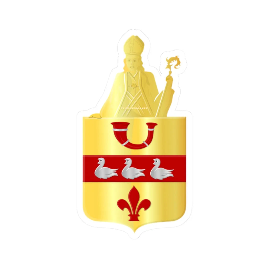 Waalre wapen (Netherlands) (Coat of Arms) STICKER Vinyl Kiss-Cut Decal 2 Inch White - The Sticker Space