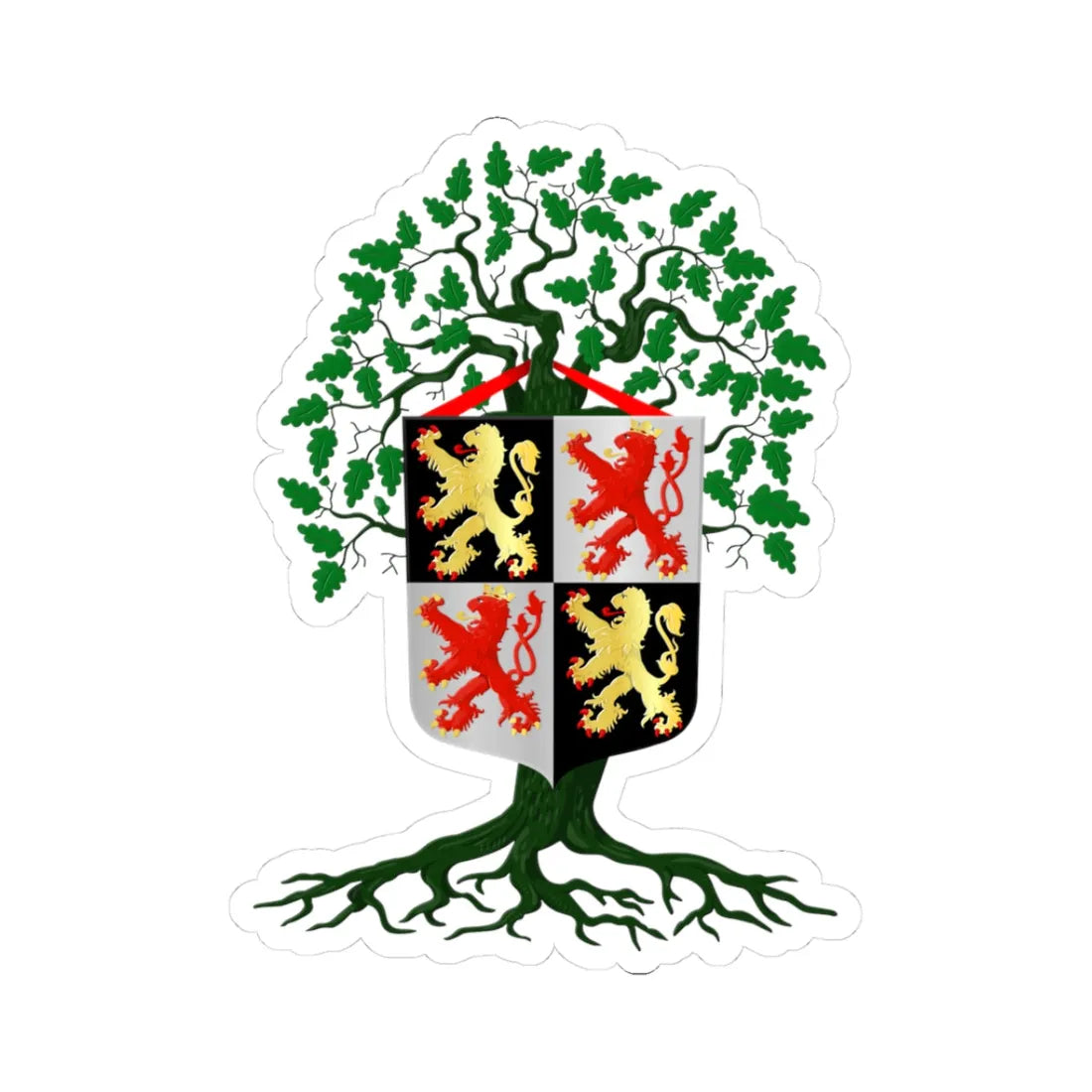 Waalwijk wapen (Netherlands) (Coat of Arms) STICKER Vinyl Kiss-Cut Decal 3 Inch White - The Sticker Space