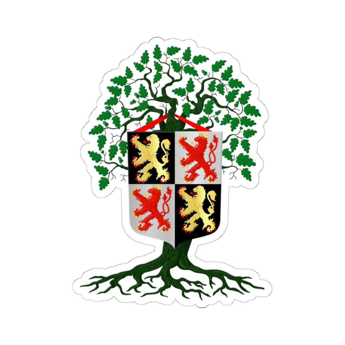 Waalwijk wapen (Netherlands) (Coat of Arms) STICKER Vinyl Kiss-Cut Decal 6 Inch White - The Sticker Space